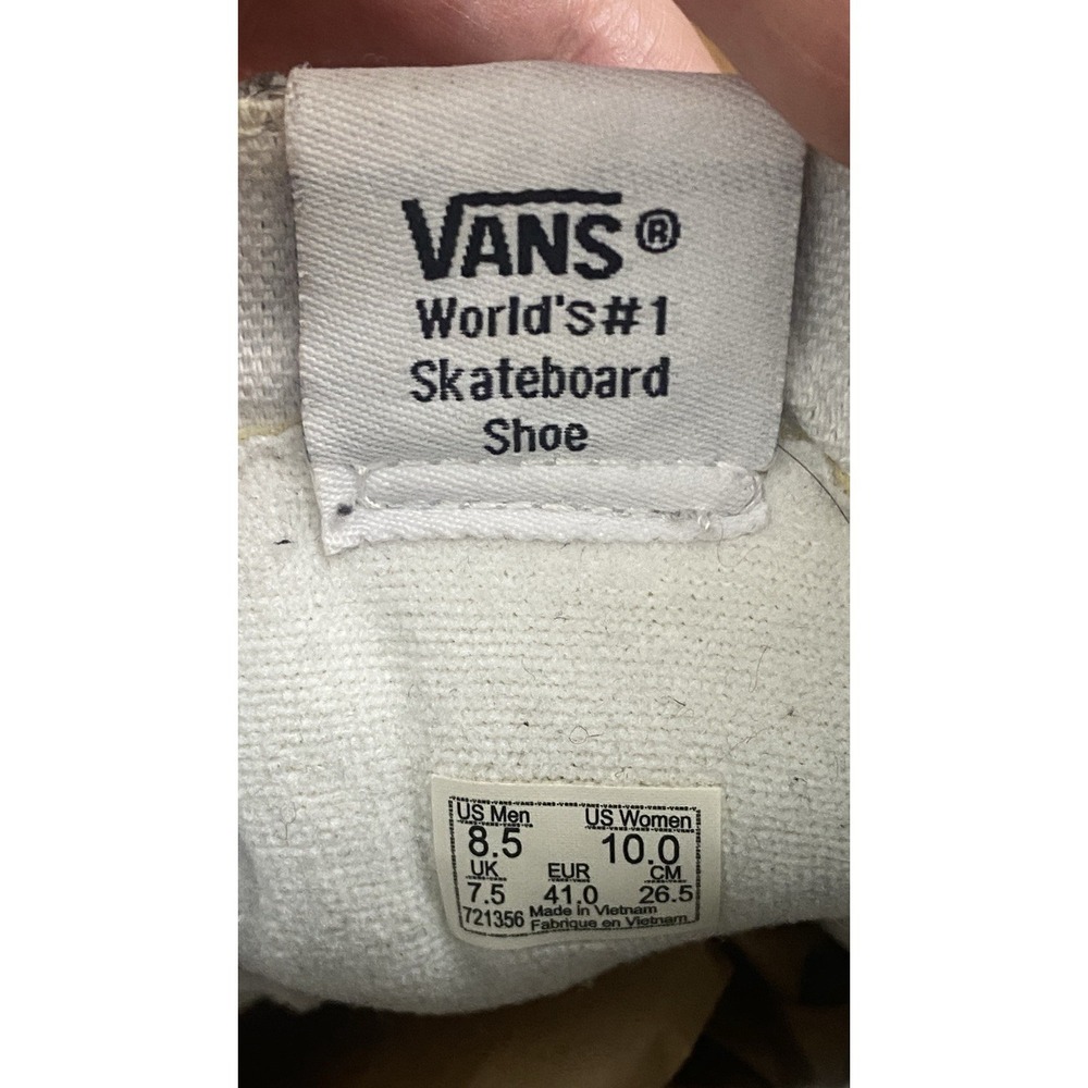 VANS Sk8-Hi Shoes Mens Sz 8.5 White High Top Sneakers Leather Skateboard 721356 - Picture 11 of 11
